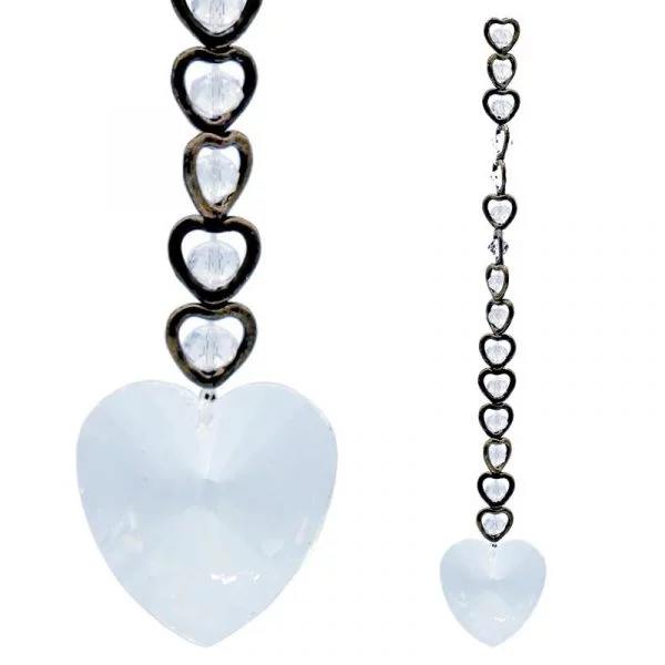 15 Harten Feng Shui Kristal Raamdecoratie -- 23.5 cm