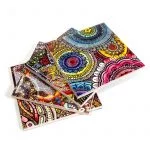 Mandala onderzetters keramiek set van 4 -- 10x0.5 cm