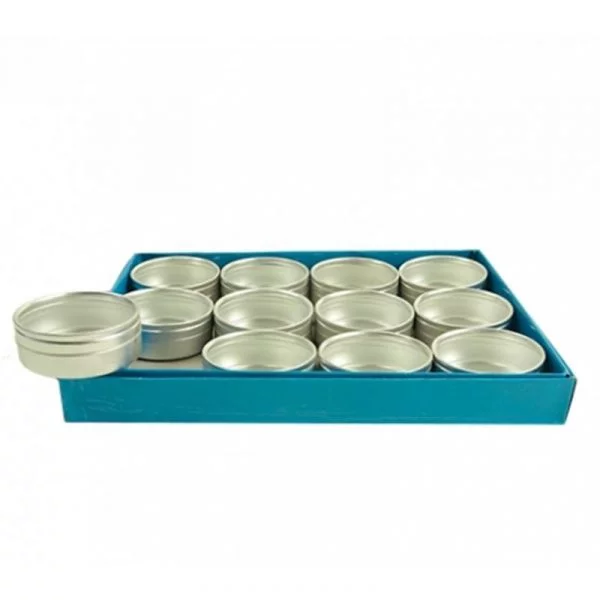 Aluminium vensterdoosjes met glas per 12 -- 5.3x2.4 cm