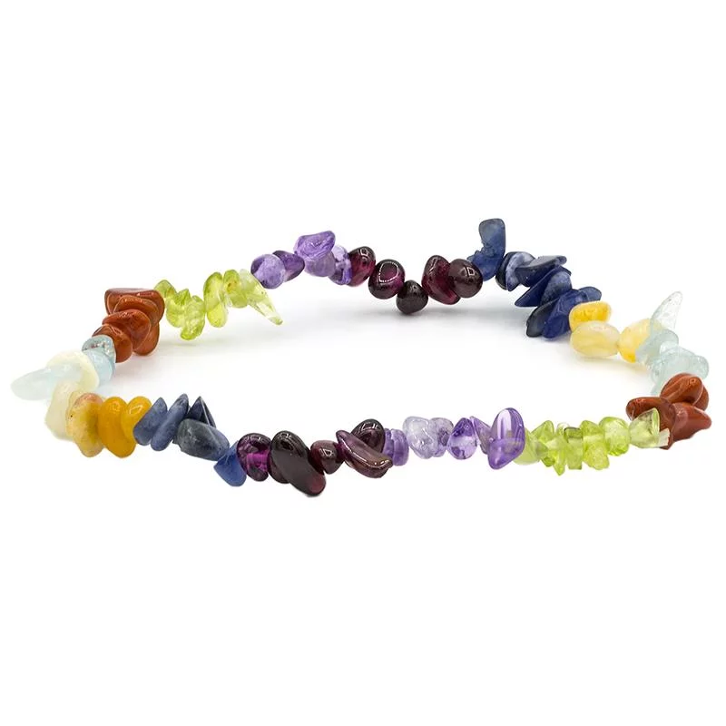 Armband-7-chakra-steentjes-elastisch-0.5-cm Armband 7 chakra steentjes elastisch -- 0.5 cm