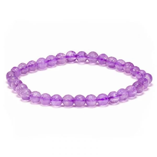 Armband amethist facet -- 19 cm