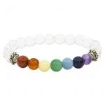 Armband chakra bergkristal elastisch -- 0.8 cm