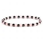 Armband hematine/rozenkwarts -- 19 cm