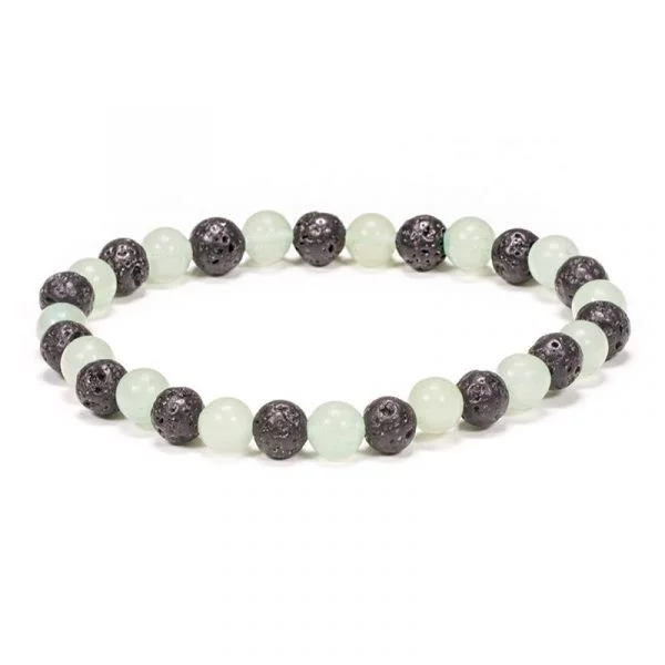 Armband lava/aventurijn -- 19 cm