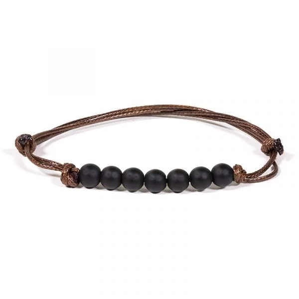 Armband obsidiaan -- 0.6 cm