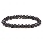 Armband zwart lavasteen -- 0.6 cm