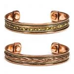 Armbanden magnetisch koper set van 2 stuks