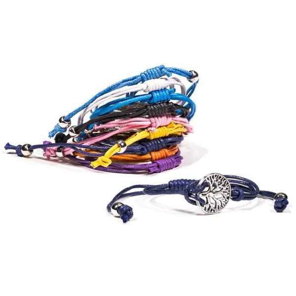 Armbandjes Levensboom set van 10 verschillende kleuren