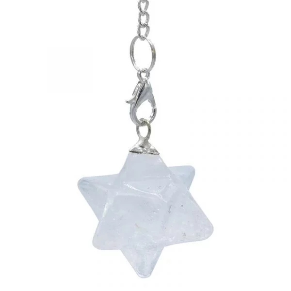 Bergkristal Merkaba chakra pendel achtpuntig -- 3 cm