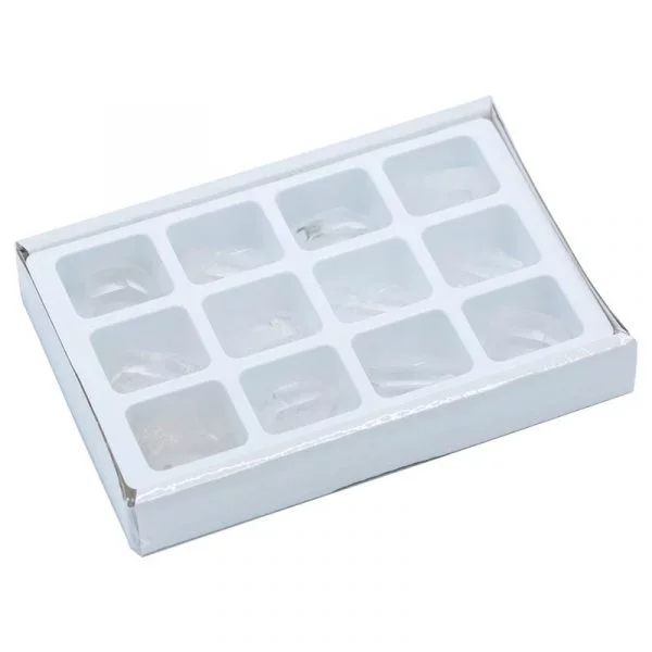 Bergkristal punten in showdoos 12 stuks -- 3-4 cm