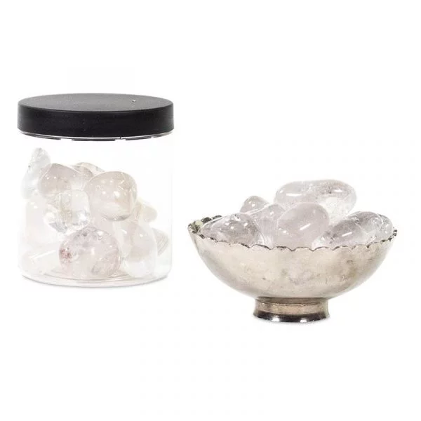 Bergkristal trommelstenen B kwaliteit L -- 250 g; 2-3.