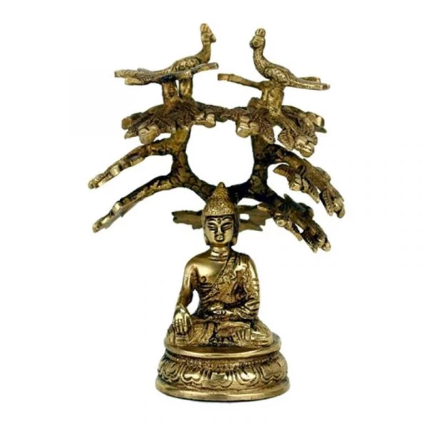Boeddha Shakyamuni onder Bodhiboom -- 14 cm