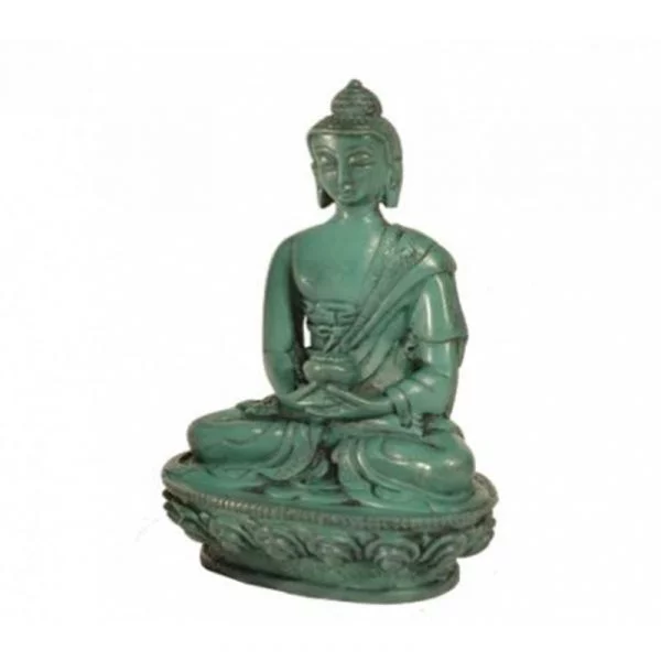 Boeddhabeeldje groen -- 11 cm