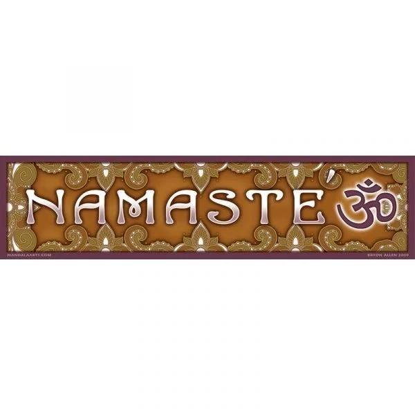 Bumpersticker Namaste -- 28x7 cm