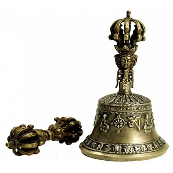 Dorje & Bel messing beste kwaliteit middel -- 18x9.5 cm