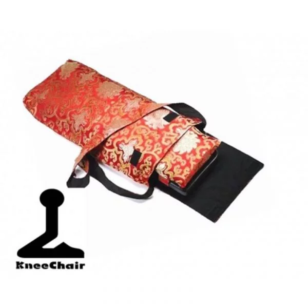 Draagtas voor meditatiebank lotus rood/goud -- 50x26 cm