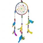 Dromenvanger hennep regenboog S -- 11x25 cm