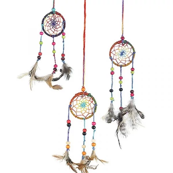 Dromenvanger hennep regenboog XS -- 5.5x20 cm