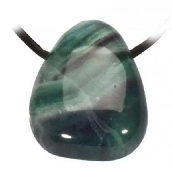 Fluoriet A kwaliteit trommelsteen hanger geboord -- 2.5-3 cm