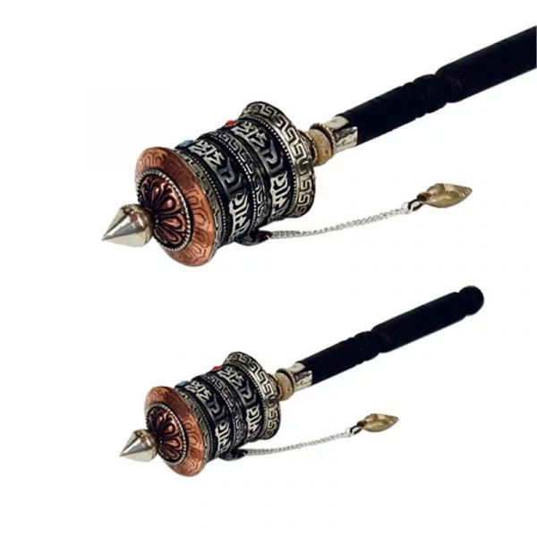 Gebedsmolen Om Mani Padme Hum handmodel -- 21.5 cm