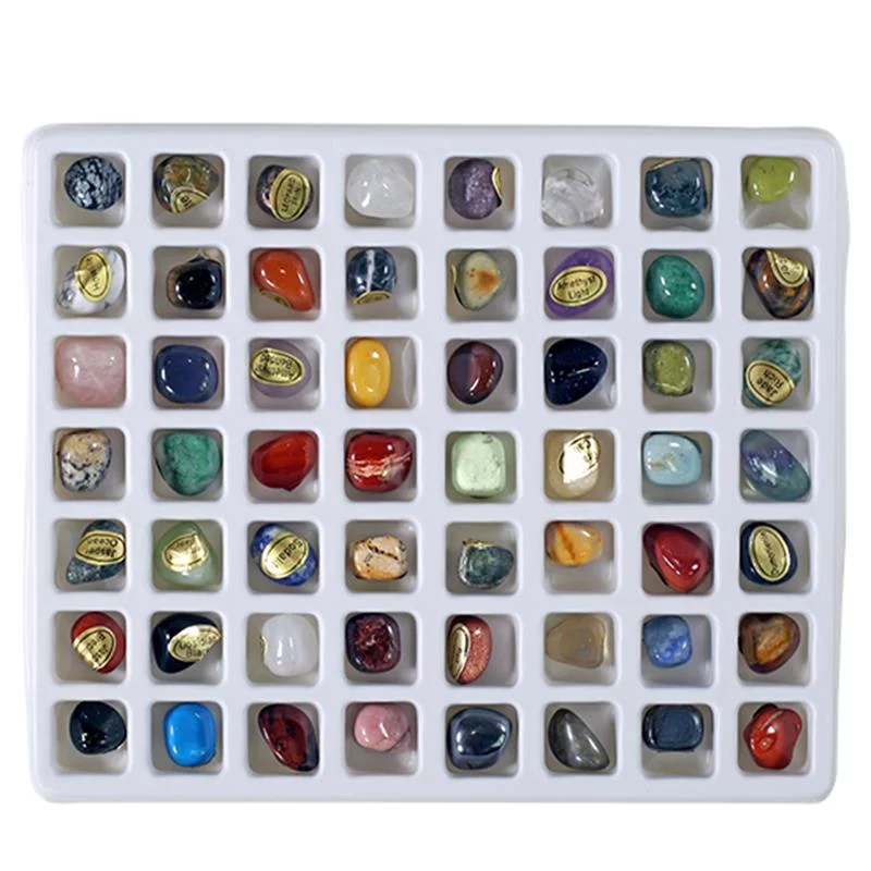 Geschenkdoos 56 diverse edelstenen -- 1-1.5 cm