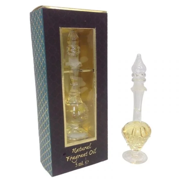 Geurolie in handgeblazen flesje kamperfoelie -- 5 ml