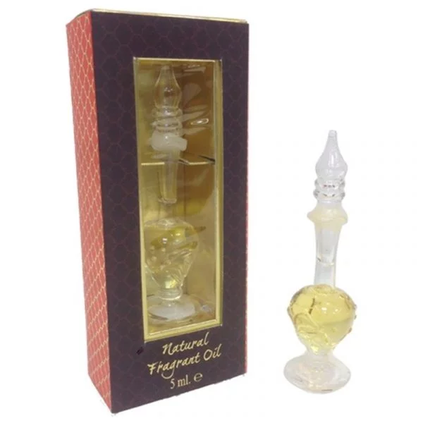 Geurolie in handgeblazen flesje sandelhout -- 5 ml