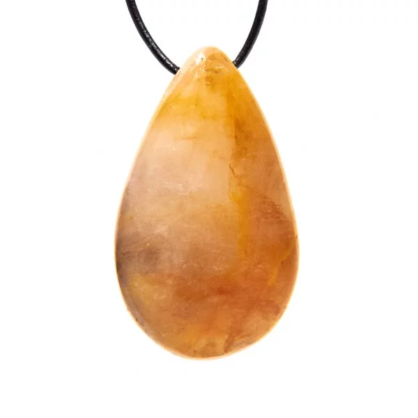 Golden healer hanger druppelvorm geboord -- 4cm