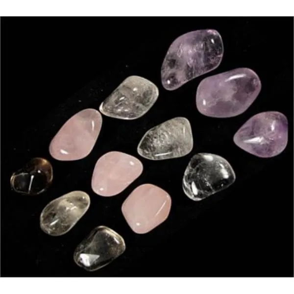 Gouden Driehoek trommelstenen AA kwaliteit + Rookkwarts