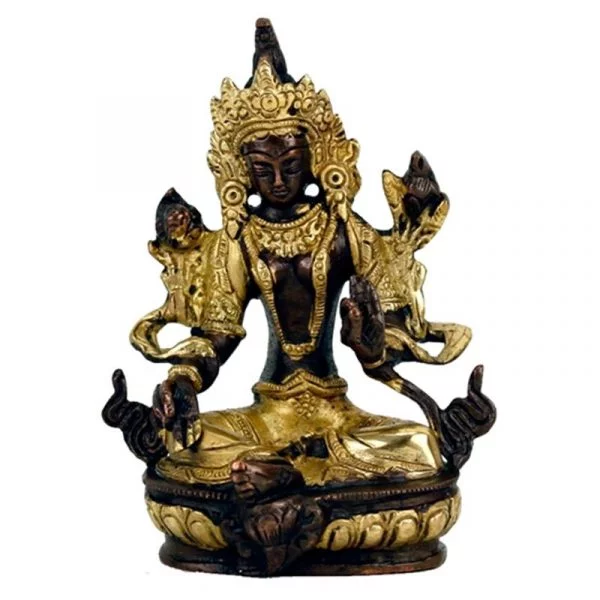 Groene Tara messing/goudkleur klein -- 680 g; 13 cm