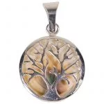 Hanger boom des levens en Operculum 925 zilver -- 3.0x1.8 cm