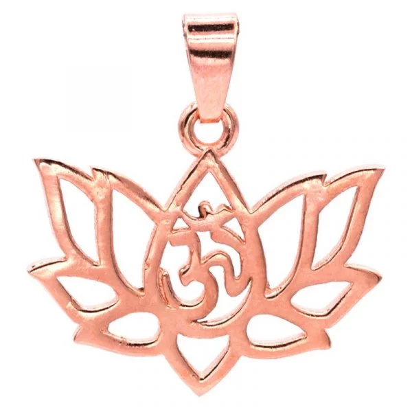 Hanger lotus messing koperkleur -- 2.5 cm