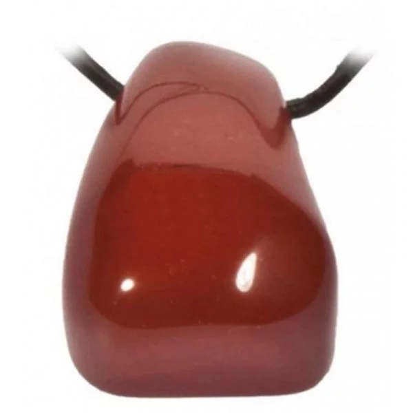 Jaspis rood A trommelsteen hanger geboord -- 2.5-3.5 cm