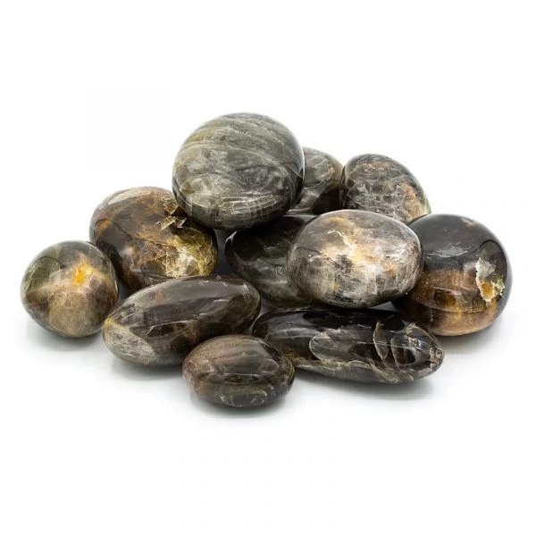 Jumbostenen zwarte maansteen -- 500g