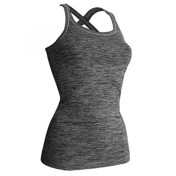 Kidneykaren yoga singlet S anthraciet melange