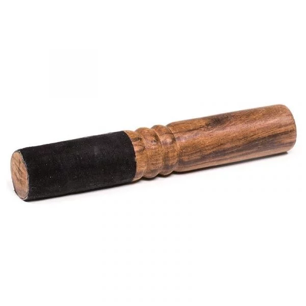 Klankschaal stick zwart suède -- 100 g; 17x2.8 cm