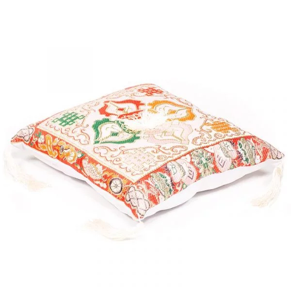 Klankschaalkussen deluxe dubbele dorje wit -- 20x20 cm