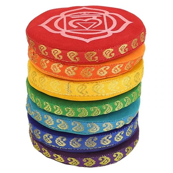 Klankschaalkussens 7 Chakra's -- 9.5 cm