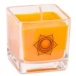 Koolzaadwas ecologische geurkaars 2e chakra -- 260 g; 6x6x6