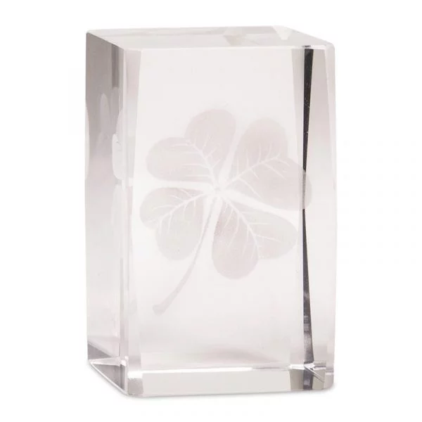 Kristal laser Klavertjevier AA -- 8x5x5 cm