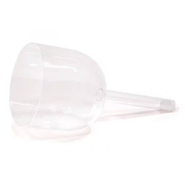 Kristallen klankschaal helder/handgreep/tas D-toon -- 20 cm