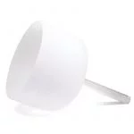 Kristallen klankschaal wit/handgreep/B-toon 432 Hz -- 25 cm