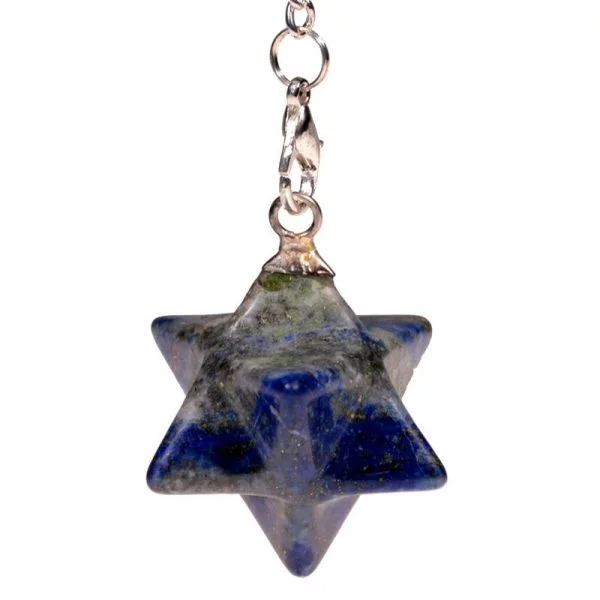 Lapis Lazuli Merkaba pendel achtpuntig -- 3 cm