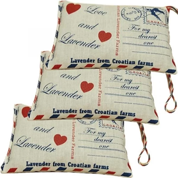 Lavendelkussentje als briefkaart -- 25 g; 11x7 cm