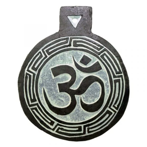 Leisteen reliëf Hindoe OHM -- 9 cm