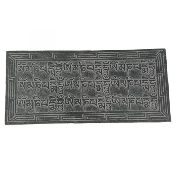 Leisteen reliëf Om Mani Padme Hum -- 13x29 cm