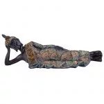 Liggende Boeddha antieke look Thailand -- 550 g; 37x9x11cm