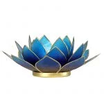 Lotus sfeerlicht 2-kleurig violet-blauw -- 13.5 cm