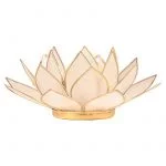 Lotus sfeerlicht naturel goudrand -- 13.5 cm
