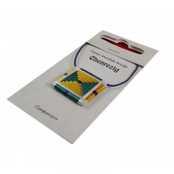 Mandala Talisman hanger Chenrezig -- 2.5x2.5 cm